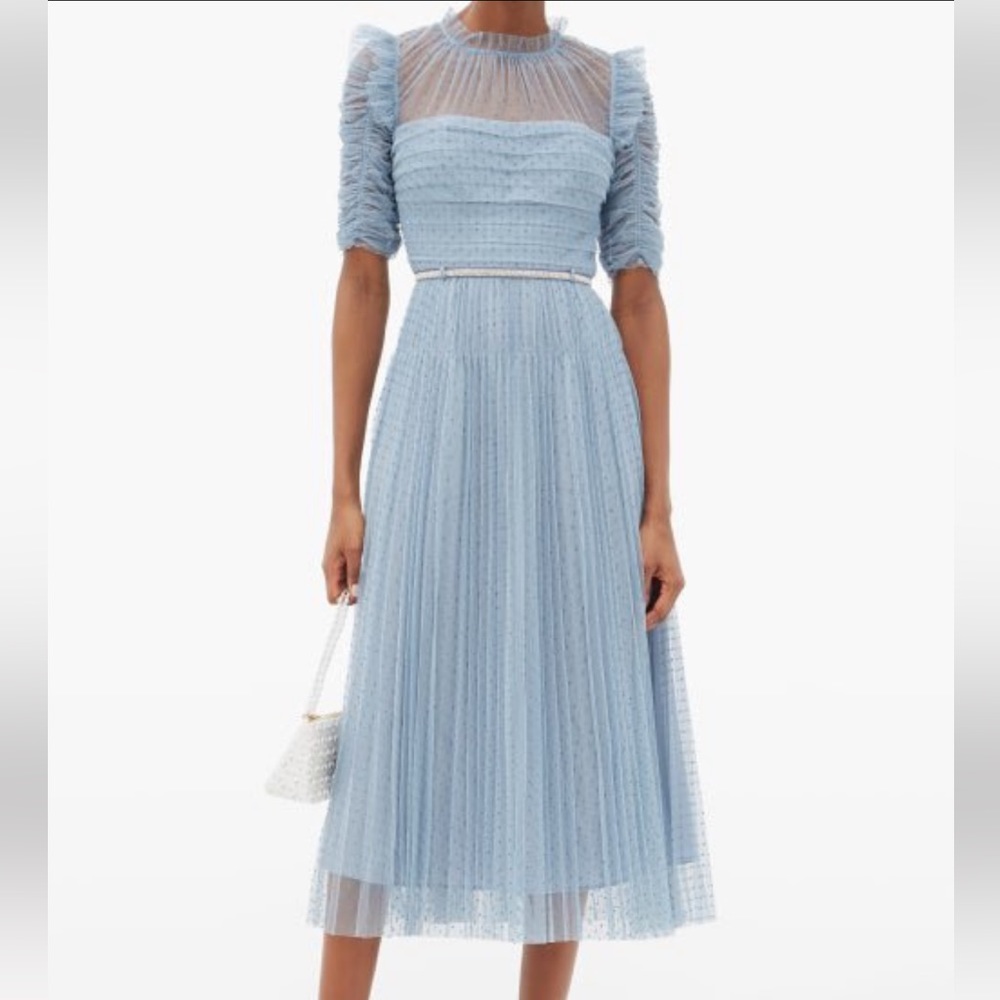 Self-Portrait SS21 blue tulle dress